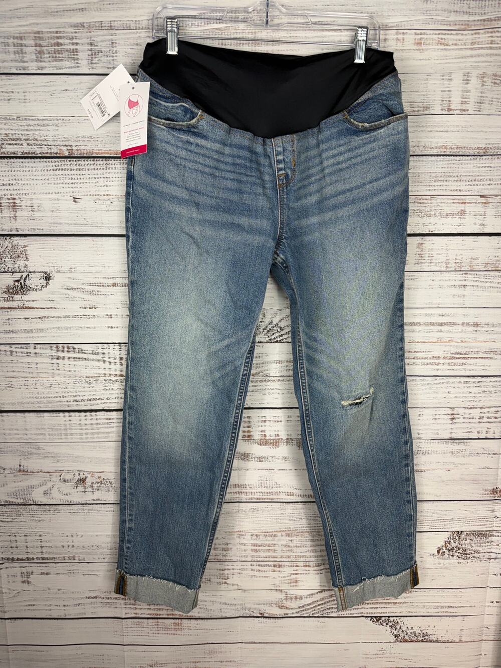 Isabel Maternity Jeans 90s Straight Over Belly NEW 8 Stretch Classic Comfort